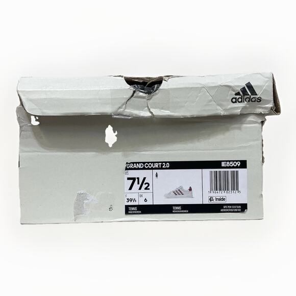 Adidas Grand Court 2.0 Women Size 7.5 Comfy Casual Rio White Red IE8509 New - Picture 8 of 10